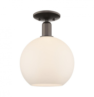 Athens - 1 Light - 10 inch - Oil Rubbed Bronze - Semi-Flush Mount (3442|716-1C-OB-G121-10)