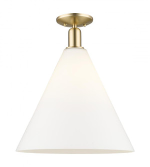 Berkshire Glass - 1 Light - 16 inch - Champagne Bronze - Semi-Flush Mount (3442|716-1C-CB-GBC-161)