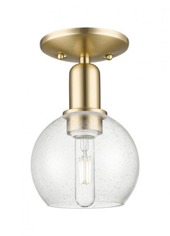 Athens - 1 Light - 6 inch - Champagne Bronze - Semi-Flush Mount (3442|716-1C-CB-G124-6)