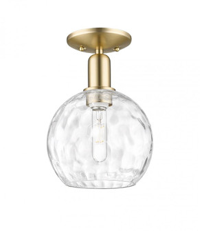 Athens Water Glass - 1 Light - 8 inch - Champagne Bronze - Semi-Flush Mount (3442|716-1C-CB-G1215-8)