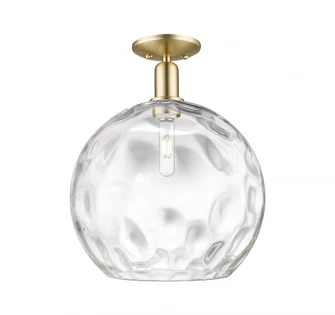 Athens Water Glass - 1 Light - 13 inch - Champagne Bronze - Semi-Flush Mount (3442|716-1C-CB-G1215-14)