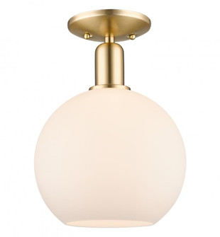 Athens - 1 Light - 10 inch - Champagne Bronze - Semi-Flush Mount (3442|716-1C-CB-G121-10)