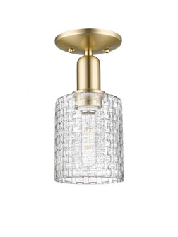 Cobbleskill - 1 Light - 5 inch - Champagne Bronze - Semi-Flush Mount (3442|716-1C-CB-G112C-5CL)