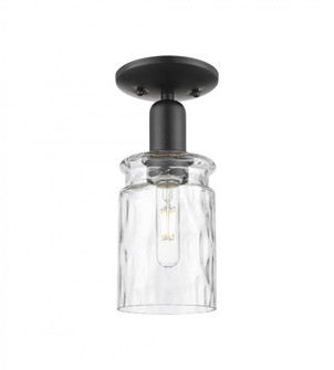 Candor - 1 Light - 5 inch - Matte Black - Semi-Flush Mount (3442|716-1C-BK-G352)