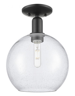 Athens - 1 Light - 10 inch - Matte Black - Semi-Flush Mount (3442|716-1C-BK-G124-10)