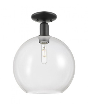 Athens - 1 Light - 12 inch - Matte Black - Semi-Flush Mount (3442|716-1C-BK-G122-12)