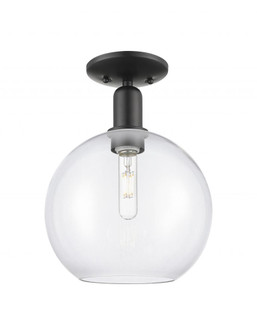 Athens - 1 Light - 10 inch - Matte Black - Semi-Flush Mount (3442|716-1C-BK-G122-10)