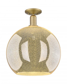 Athens - 1 Light - 14 inch - Brushed Brass - Semi-Flush Mount (3442|716-1C-BB-G128-14)