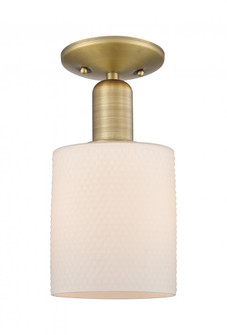 Cobbleskill - 1 Light - 5 inch - Brushed Brass - Semi-Flush Mount (3442|716-1C-BB-G111)