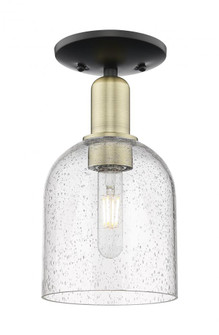 Bella - 1 Light - 6 inch - Black Antique Brass - Semi-Flush Mount (3442|716-1C-BAB-G558-6SDY)