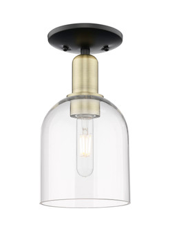 Bella - 1 Light - 6 inch - Black Antique Brass - Semi-Flush Mount (3442|716-1C-BAB-G558-6CL)