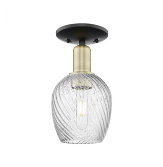 Salina - 1 Light - 6 inch - Black Antique Brass - Semi-Flush Mount (3442|716-1C-BAB-G292)