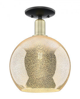 Athens - 1 Light - 10 inch - Black Antique Brass - Semi-Flush Mount (3442|716-1C-BAB-G128-10)