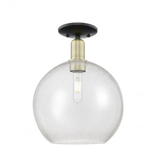 Athens - 1 Light - 12 inch - Black Antique Brass - Semi-Flush Mount (3442|716-1C-BAB-G124-12)