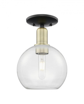 Athens - 1 Light - 8 inch - Black Antique Brass - Semi-Flush Mount (3442|716-1C-BAB-G122-8)