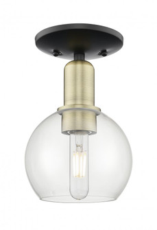 Athens - 1 Light - 6 inch - Black Antique Brass - Semi-Flush Mount (3442|716-1C-BAB-G122-6)