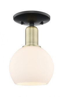 Athens - 1 Light - 6 inch - Black Antique Brass - Semi-Flush Mount (3442|716-1C-BAB-G121-6)