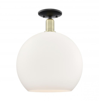 Athens - 1 Light - 14 inch - Black Antique Brass - Semi-Flush Mount (3442|716-1C-BAB-G121-14)