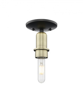 Arcadia - 1 Light - 5 inch - Black Antique Brass - Semi-Flush Mount (3442|716-1C-BAB)