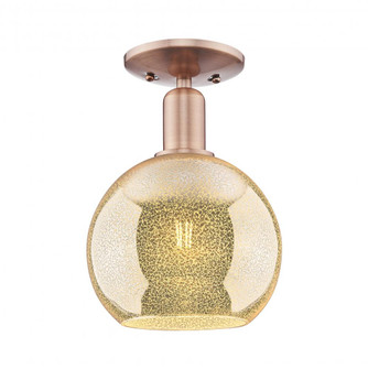 Athens - 1 Light - 8 inch - Antique Copper - Semi-Flush Mount (3442|716-1C-AC-G128-8)