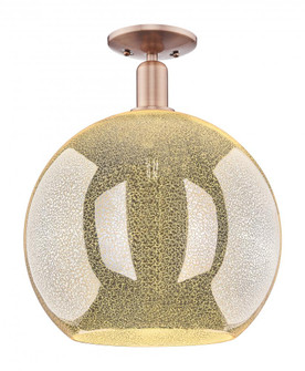Athens - 1 Light - 14 inch - Antique Copper - Semi-Flush Mount (3442|716-1C-AC-G128-14)