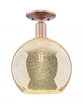 Athens - 1 Light - 10 inch - Antique Copper - Semi-Flush Mount (3442|716-1C-AC-G128-10)