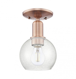 Athens - 1 Light - 6 inch - Antique Copper - Semi-Flush Mount (3442|716-1C-AC-G124-6)