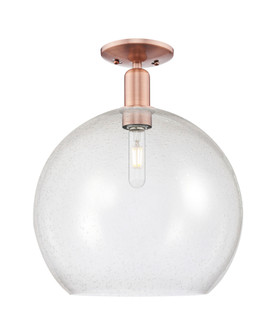 Athens - 1 Light - 14 inch - Antique Copper - Semi-Flush Mount (3442|716-1C-AC-G124-14)