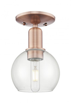 Athens - 1 Light - 6 inch - Antique Copper - Semi-Flush Mount (3442|716-1C-AC-G122-6)