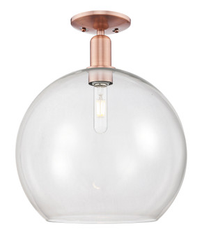 Athens - 1 Light - 14 inch - Antique Copper - Semi-Flush Mount (3442|716-1C-AC-G122-14)