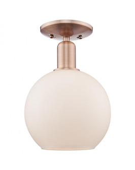 Athens - 1 Light - 8 inch - Antique Copper - Semi-Flush Mount (3442|716-1C-AC-G121-8)