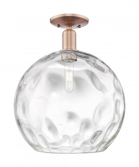 Athens Water Glass - 1 Light - 13 inch - Antique Copper - Semi-Flush Mount (3442|716-1C-AC-G1215-14)