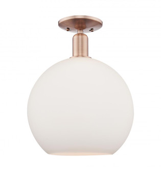 Athens - 1 Light - 12 inch - Antique Copper - Semi-Flush Mount (3442|716-1C-AC-G121-12)