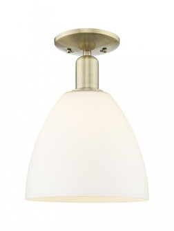 Bristol - 1 Light - 9 inch - Antique Brass - Semi-Flush Mount (3442|716-1C-AB-GBD-91)