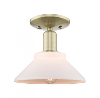 Orwell - 1 Light - 8 inch - Antique Brass - Semi-Flush Mount (3442|716-1C-AB-G131)