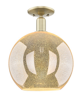 Athens - 1 Light - 12 inch - Antique Brass - Semi-Flush Mount (3442|716-1C-AB-G128-12)