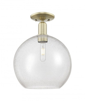 Athens - 1 Light - 12 inch - Antique Brass - Semi-Flush Mount (3442|716-1C-AB-G124-12)