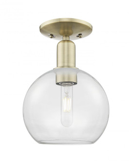Athens - 1 Light - 8 inch - Antique Brass - Semi-Flush Mount (3442|716-1C-AB-G122-8)