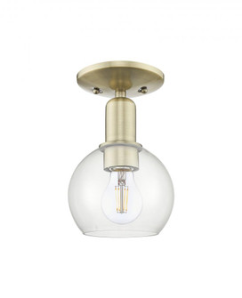Athens - 1 Light - 6 inch - Antique Brass - Semi-Flush Mount (3442|716-1C-AB-G122-6)