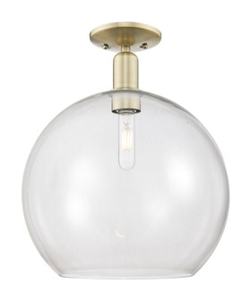 Athens - 1 Light - 14 inch - Antique Brass - Semi-Flush Mount (3442|716-1C-AB-G122-14)