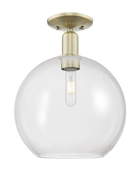Athens - 1 Light - 12 inch - Antique Brass - Semi-Flush Mount (3442|716-1C-AB-G122-12)