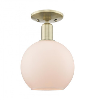 Athens - 1 Light - 8 inch - Antique Brass - Semi-Flush Mount (3442|716-1C-AB-G121-8)