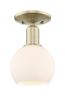 Athens - 1 Light - 6 inch - Antique Brass - Semi-Flush Mount (3442|716-1C-AB-G121-6)