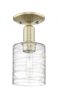 Cobbleskill - 1 Light - 5 inch - Antique Brass - Semi-Flush Mount (3442|716-1C-AB-G1113)
