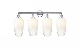 Brookhaven Flute - 4 Light - 34 inch - Polished Chrome - Bath Vanity Light (3442|616-4W-PC-G484-7OP)