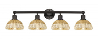 Bristol Natural II - 4 Light - 35 inch - Oil Rubbed Bronze - Bath Vanity Light (3442|616-4W-OB-NBD2-75-NAT)