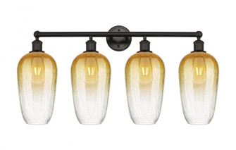 Brookhaven Flute - 4 Light - 34 inch - Oil Rubbed Bronze - Bath Vanity Light (3442|616-4W-OB-G484-7AM)