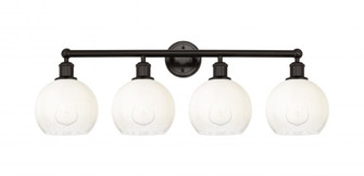 Brookhaven Globe - 4 Light - 35 inch - Oil Rubbed Bronze - Bath Vanity Light (3442|616-4W-OB-G483-8OP)