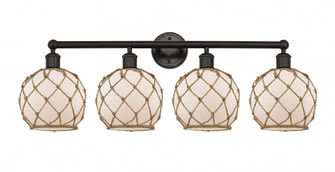 Farmhouse Rope - 4 Light - 35 inch - Oil Rubbed Bronze - Bath Vanity Light (3442|616-4W-OB-G121-8RB)