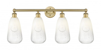 Brookhaven Almond - 4 Light - 33 inch - Brushed Brass - Bath Vanity Light (3442|616-4W-BB-G480-6OP)